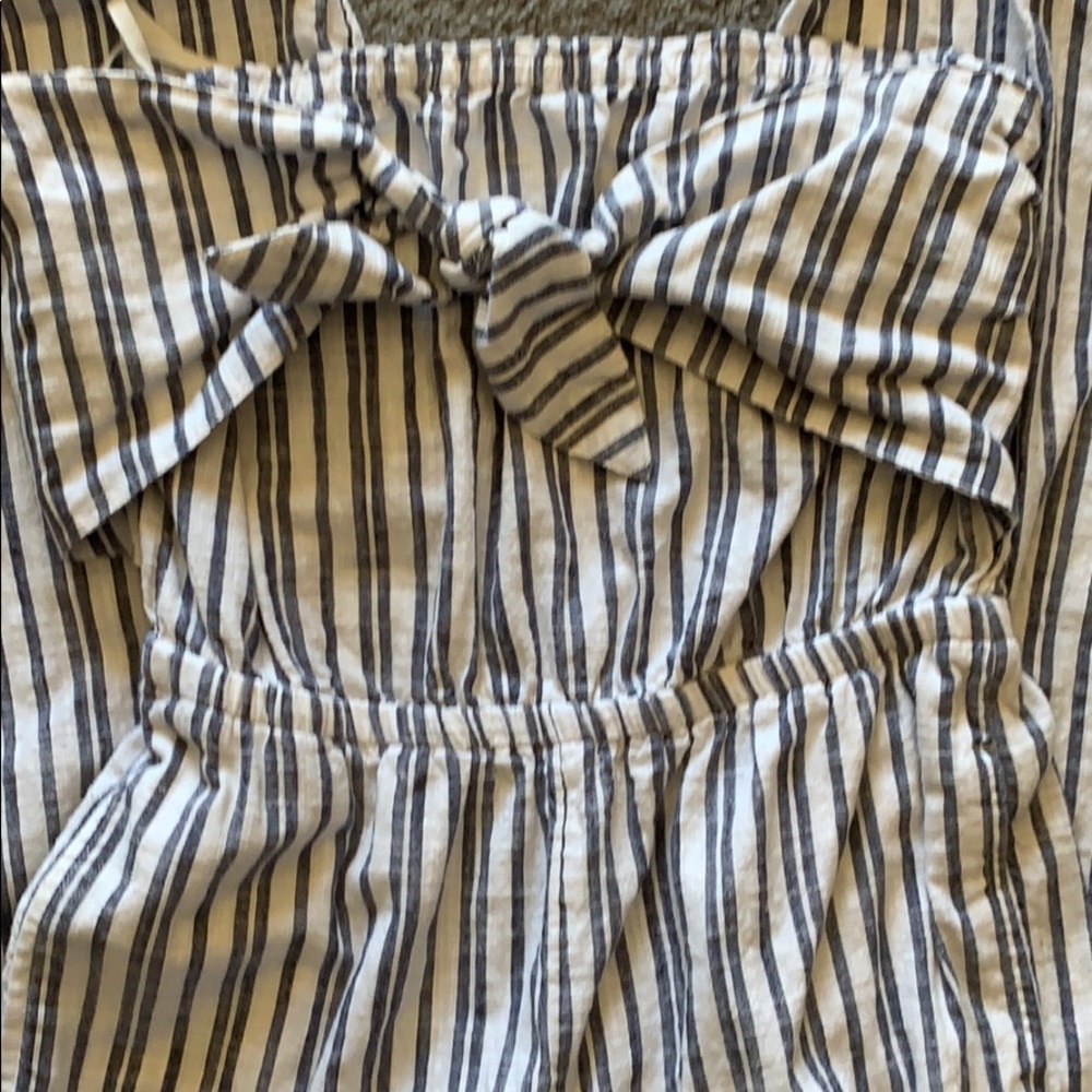 Aerie Striped jumpsuit, strapless